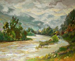 Painting, Mountain Rive, Pavlenko Leonid