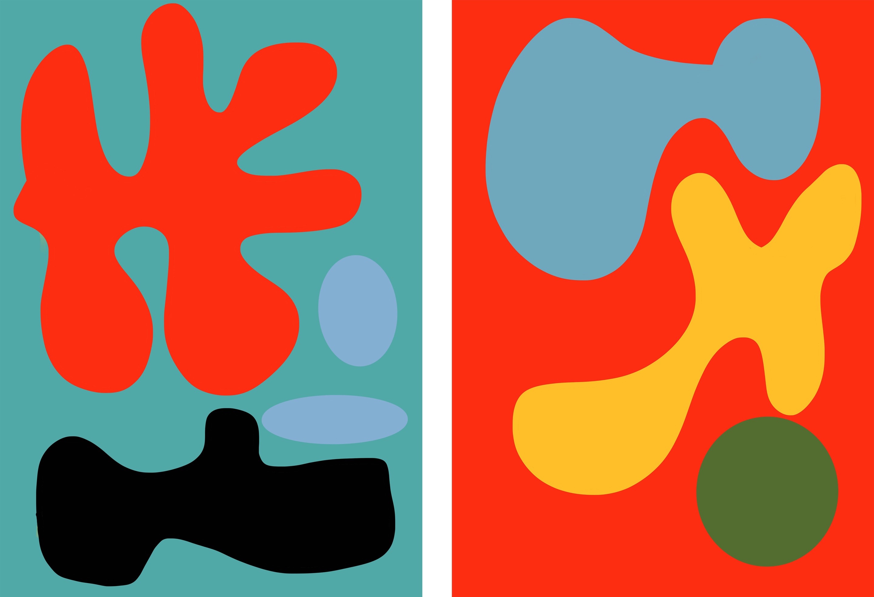 Angelica Tcherassi, He Said 01 and She Said 03, Diptych Angelica Tcherassi, He Said 01 and She Said 03, Diptych