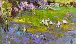 Painting, Geese in spring, Oksana Ivanyuk
