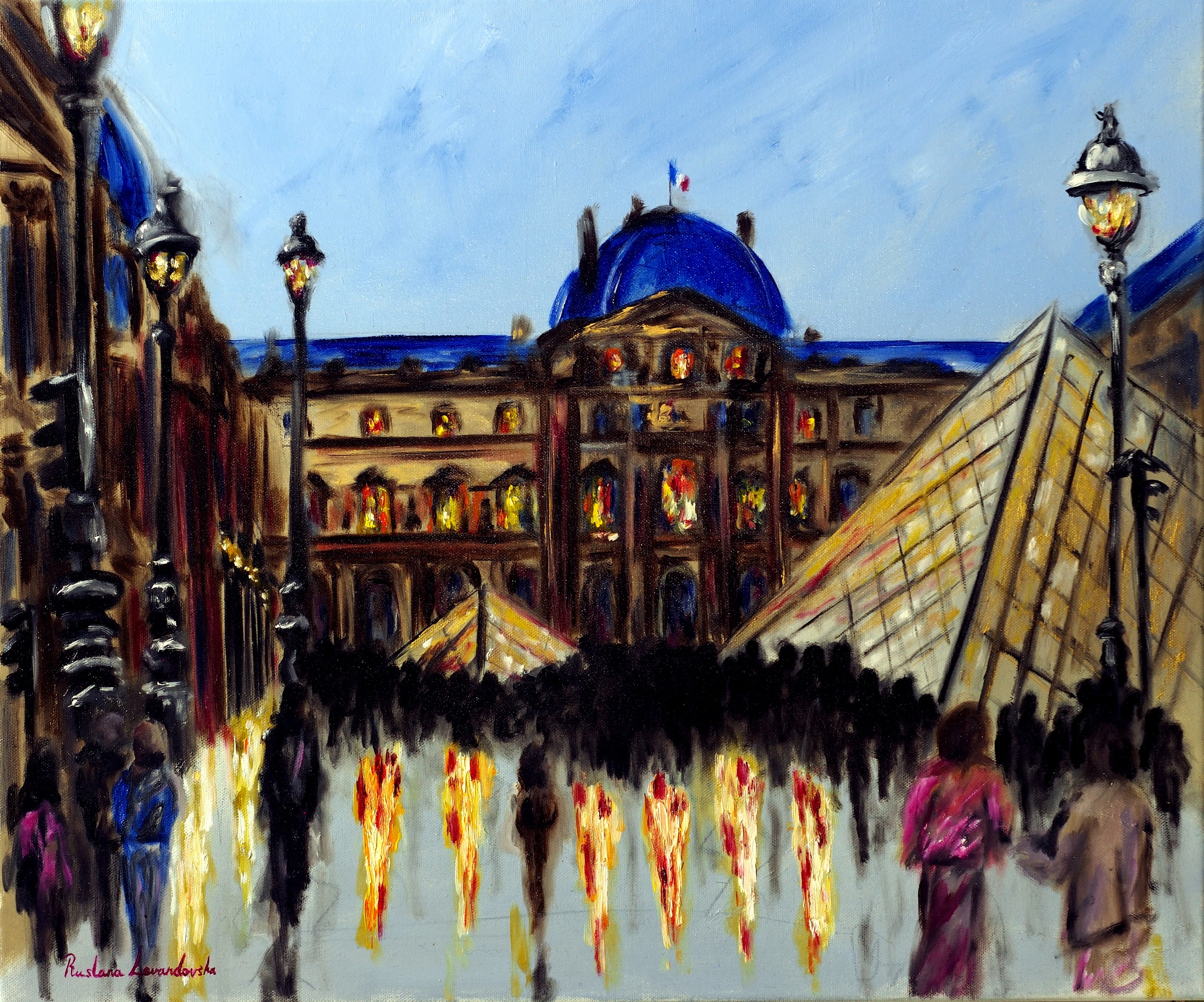 Ruslana Levandovska, Louvre Museum in Paris Ruslana Levandovska, Louvre Museum in Paris