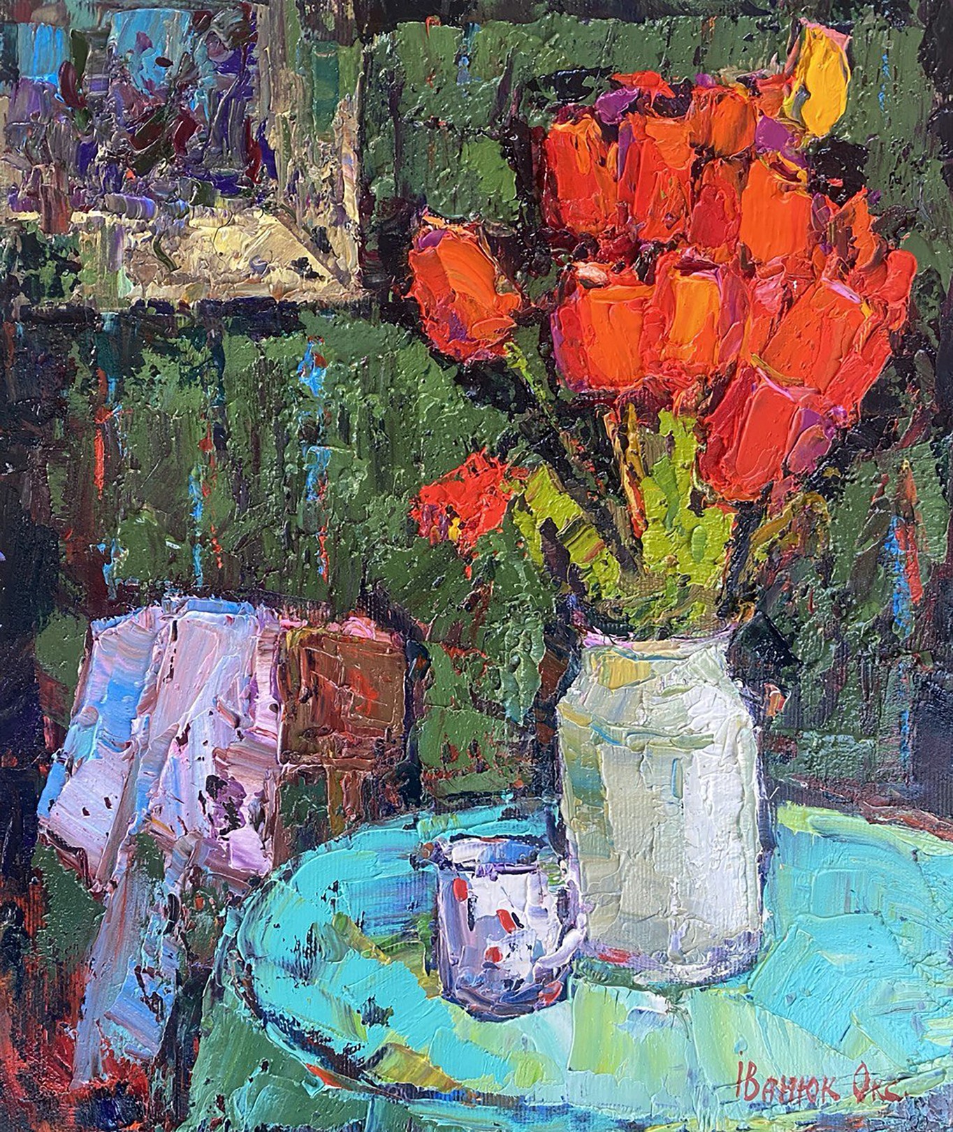 Oksana Ivanyuk, Still life with tulips Oksana Ivanyuk, Still life with tulips
