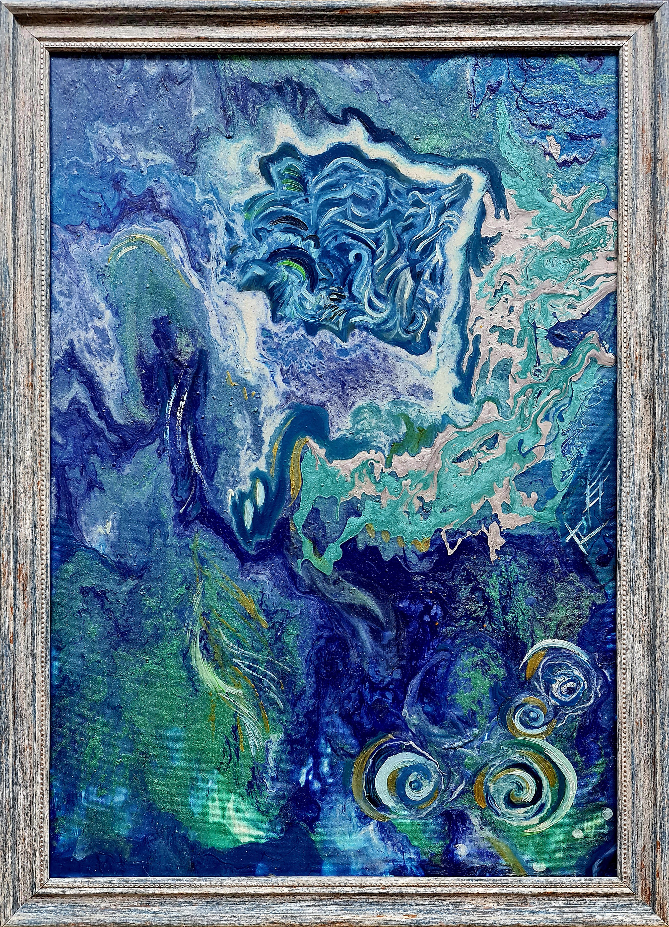 Lilya Volskaya, The well of wish fulfillment - blue abstraction Lilya Volskaya, The well of wish fulfillment - blue abstraction