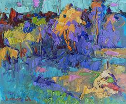 Painting, Evening ray behind the trees, Ivanyuk Oleksiy