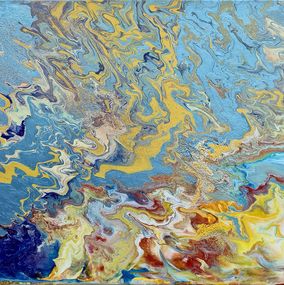 Painting, North Northwest Passage - blue abstraction, Lilya Volskaya