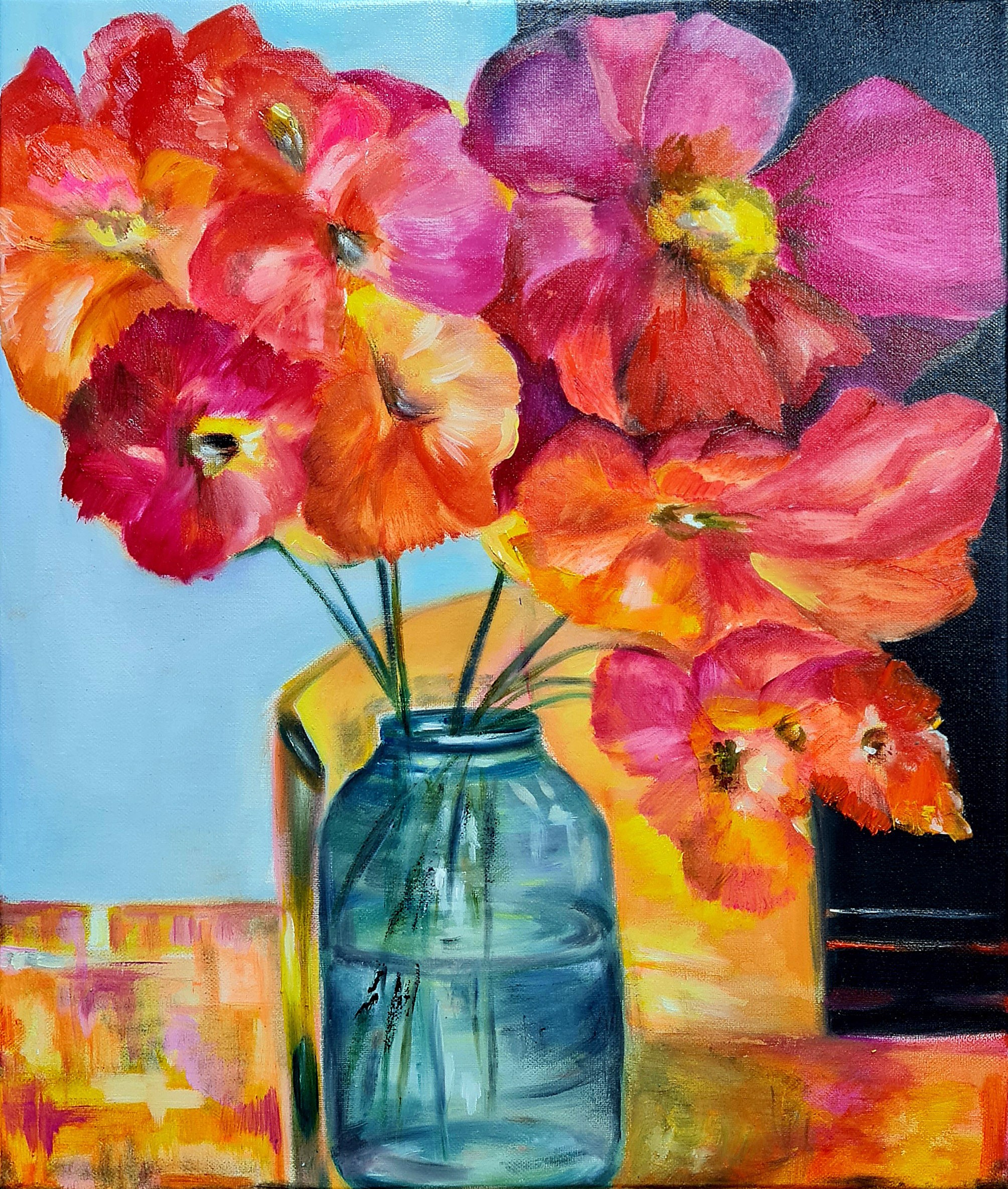 Lilya Volskaya, Poppy split - abstract interior painting Lilya Volskaya, Poppy split - abstract interior painting