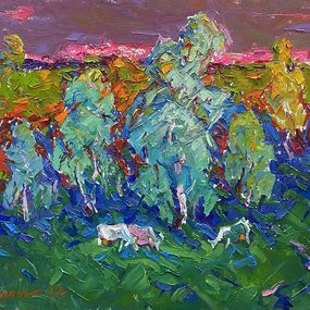 Peinture, In the shade of birch trees, Ivanyuk Oleksiy