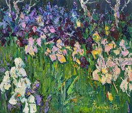 Gemälde, Flowers in the garden, Ivanyuk Oleksiy