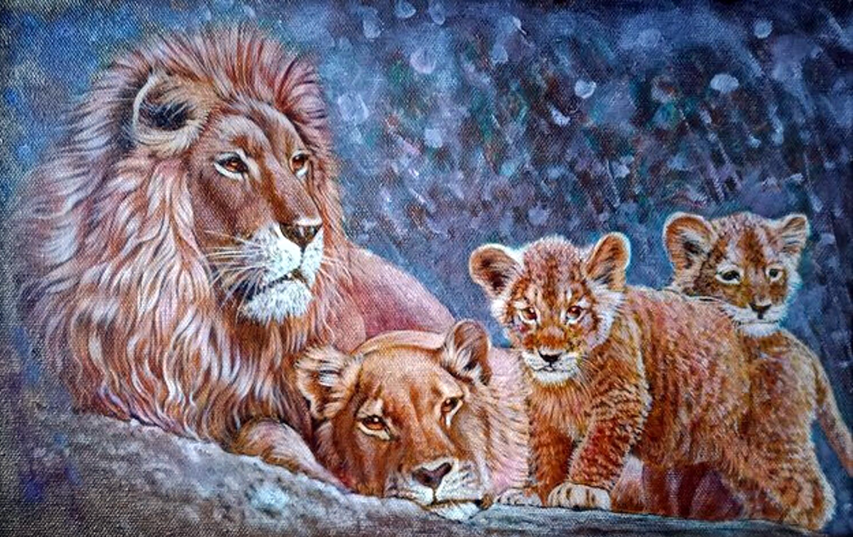 Goncharenko Sergiy & Vira, Lion family Goncharenko Sergiy & Vira, Lion family