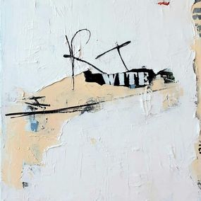 Gemälde, White Paint on Newspaper, Abashidze Marusya