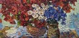 Painting, Gift of wildflowers, Oksana Ivanyuk