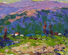 Gemälde, Sunny day in the mountains, Ivanyuk Oleksiy