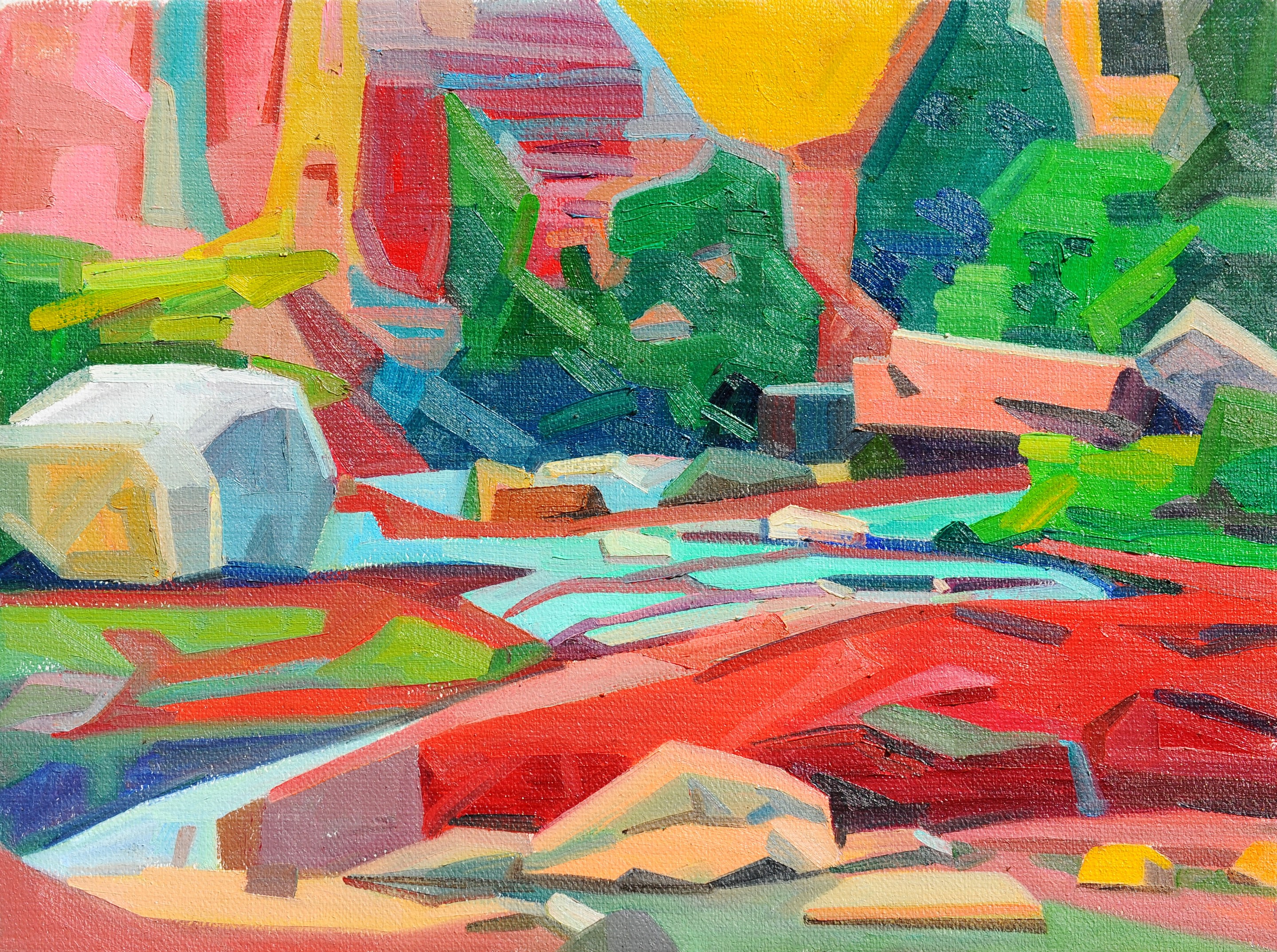 Zhen Hao He, Série : Les monts Taihang - Tableau No 9 Zhen Hao He, Série : Les monts Taihang - Tableau No 9