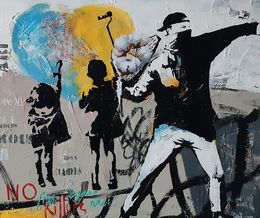 Painting, Bouquet for the Ugly (Graphic images by Banksy), Abashidze Marusya