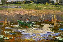 Painting, Silence on the lake, Oksana Ivanyuk