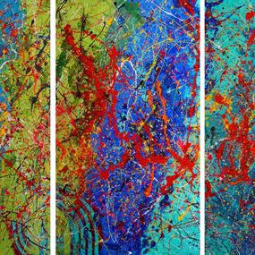 Peinture, Tryptich Summer XXL, Caroline Vis
