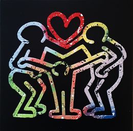 Painting, Love Ado Haring Colors, Spaco