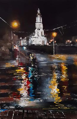 Painting, Beautiful Night City, Abashidze Marusya
