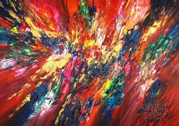 Gemälde, Daydream Red And Gold M 1, Peter Nottrott