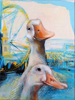 Painting, Party in the City, Abashidze Marusya