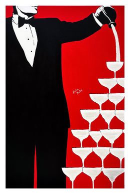 Édition, Champagne from a Gentleman (Giclée Print), Kristina Mallen