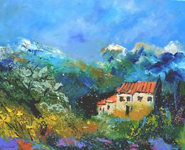 Painting, My house in Provence, Pol Ledent
