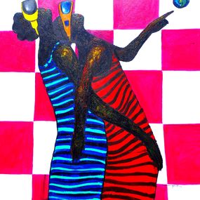 Gemälde, Into The Unknown 2 - 21st Century, Contemporary, Figurative Abstraction, Africa, Olajide Kuti