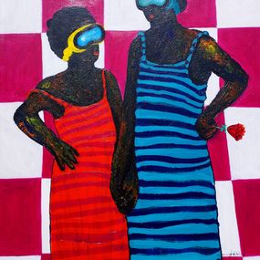 Gemälde, Into The Unknown 1 -21st Century, Contemporary, Figurative Abstraction, Africa, Olajide Kuti