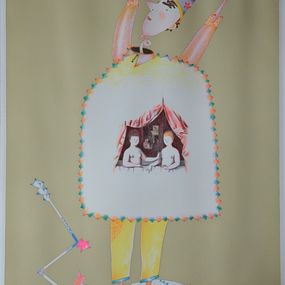 Drucke, Pulcinella au Louvre (1), Antonio Bueno