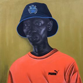 Gemälde, Playboy - 21st Century, Contemporary, Figurative Portrait, Modern, Men, Fashion, Alawaye Tope