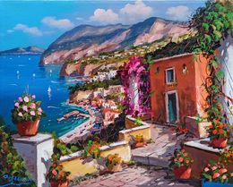 Peinture, View of the gulf - Sorrento (Italy), Gio Sannino