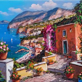 Gemälde, View of the gulf - Sorrento (Italy), Gio Sannino
