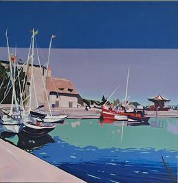 Gemälde, Bateaux à Honfleur, Pierre Wuillaume