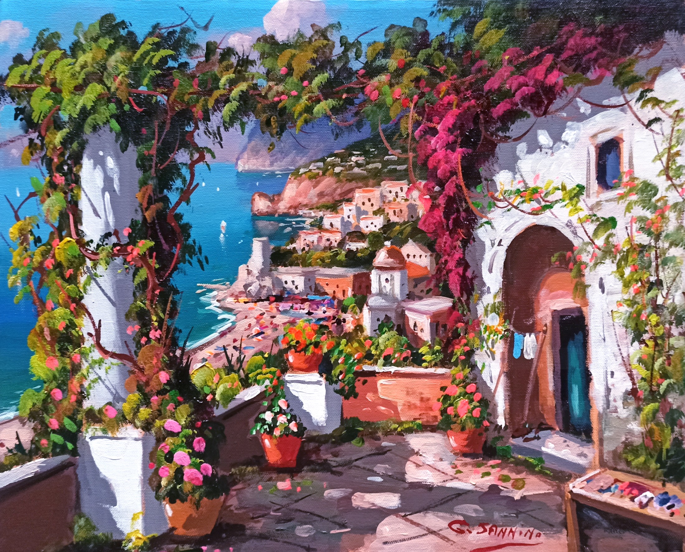 Gio Sannino, Window on the sea - Positano (Italy) Gio Sannino, Window on the sea - Positano (Italy)