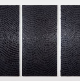 Gemälde, Black_ triptych_01, Raphaël Terrier