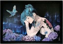 Painting, Hortensia, Mugen
