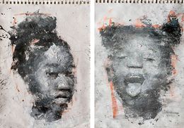 Peinture, Portrait #13 and #2, Diptych, Luigi Christopher Veggetti Kanku
