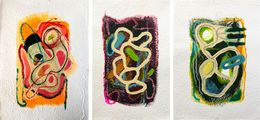 Painting, Gen #1, #5 and #4, Triptych, Alec Franco