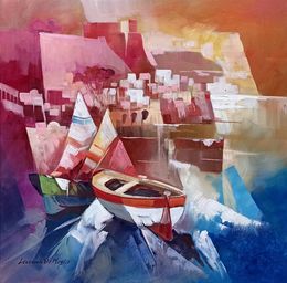 Gemälde, Colors at sunset - Amalfitan Coast painting, Leonardo De Meglio