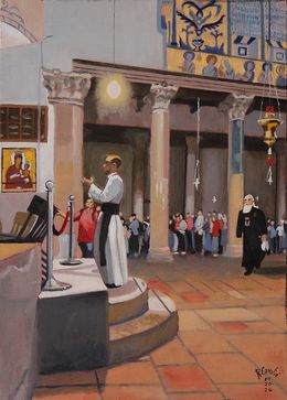 Painting, N°1267 Bethléem. Basilique de la Nativité 2., R. Cavalié