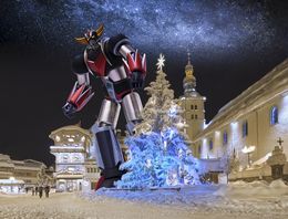 Photography, Goldorak - Megève, place de - Série : Le repos de la machine, Moz - David Vuillermoz