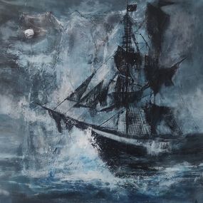 Gemälde, Jack Sparrow black pearl, Marie Line Robert
