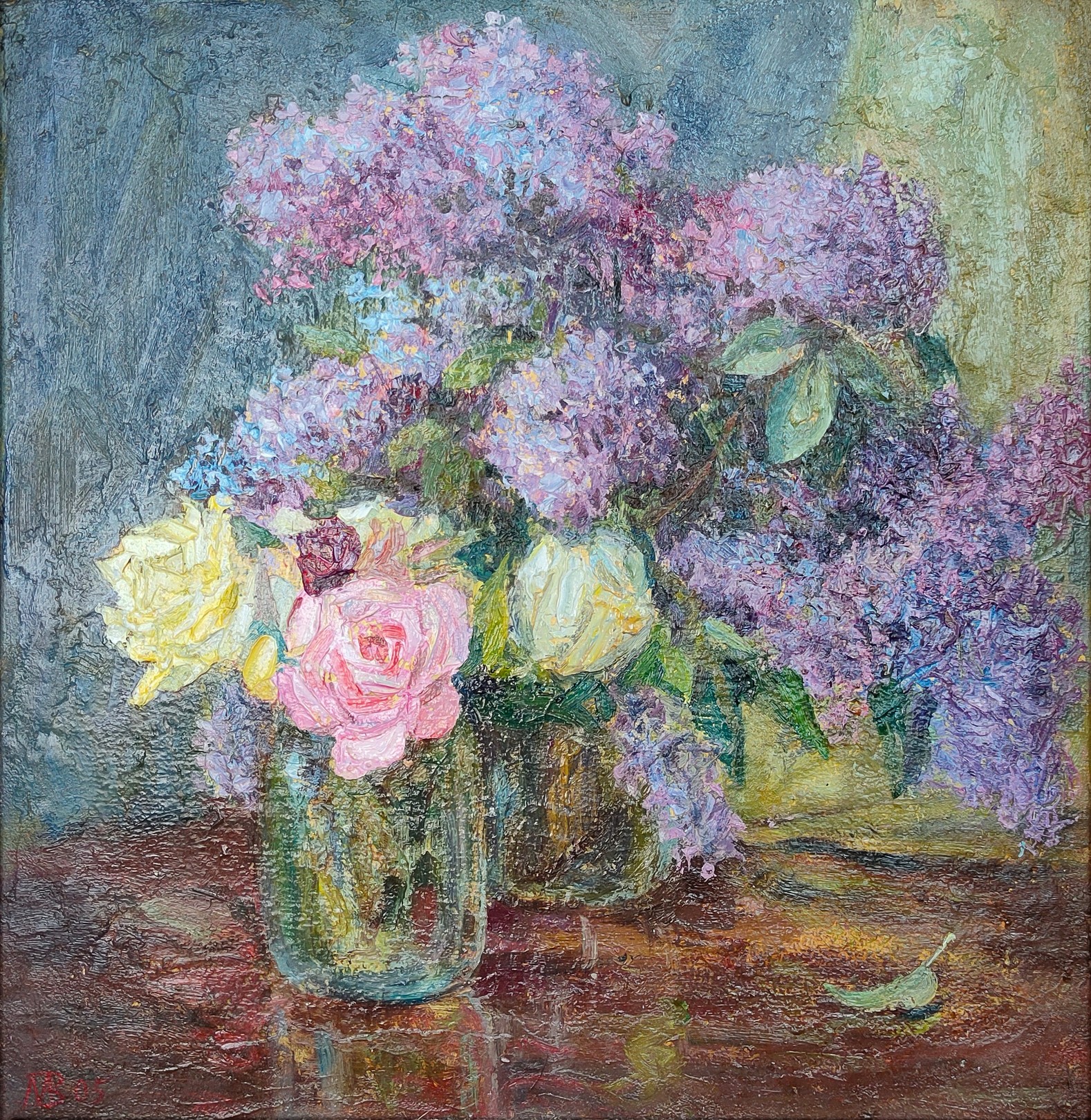 Mishurovsky Victor, Lilac and roses Mishurovsky Victor, Lilac and roses