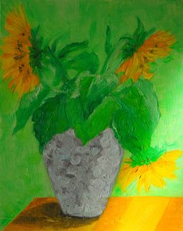 Painting, Still life with sunflowers, Kseniia Redina