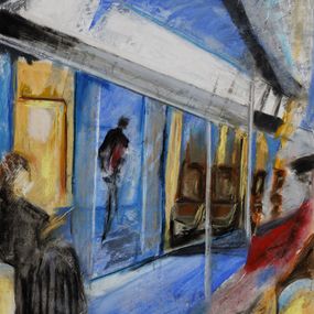 Gemälde, Tôt le matin dans le métro série Paris Urbain, Eric Delmare