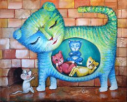 Peinture, Happy family, Rakhmet Redzhepov (Ramzi)