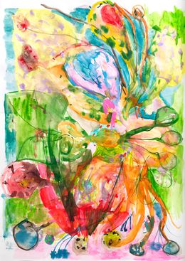 Painting, Fleur en éclosion, Isabelle Marie