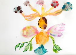 Painting, Explosion florale, Isabelle Marie