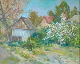 Painting, Spring yard, Mishurovsky Victor