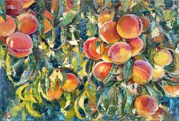 Peinture, Peach tree, Evgeny Chernyakovsky