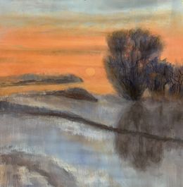 Painting, Winter Evening, Iryna Bondar